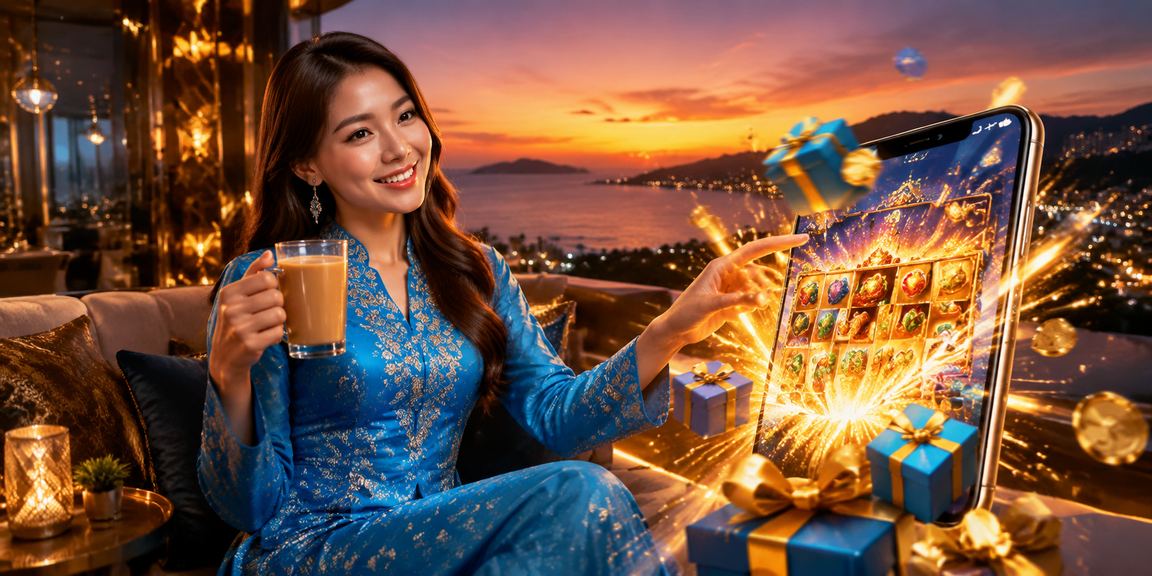 A female player from Kota Kinabalu playing slots on her smartphone via syukur88